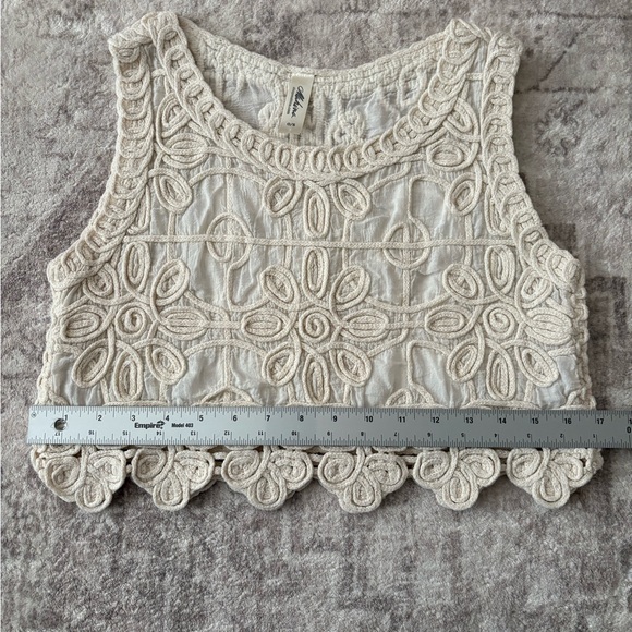 Mahina Boutique Crochet Sleeveless Crop Top O/S Small - Picture 11 of 16